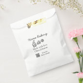 Thuis bakkerij voeg je tekst naam aanpasbaar  bedankzakje (Gezegeld)