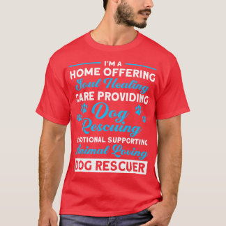 Thuis bieden van dierenliefhebbende reddingshond t-shirt