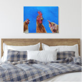 Thuis bij Roost. Canvas afdruk. Afdruk (Insitu (Slaapkamer))