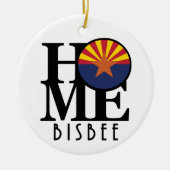 THUIS Bisbee Arizona Keramisch Ornament (Voorkant)