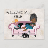 Thuis blijven breien briefkaart (Voorkant)