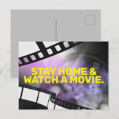 THUIS BLIJVEN EN EEN FILM BEKIJKEN BRIEFKAART (Voorkant / Achterkant)