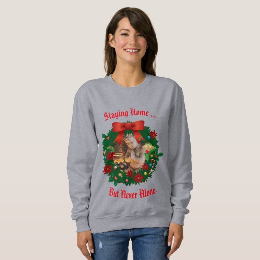 Thuis blijven - maar nooit alleen Holiday Trui (Voorkant volledig)