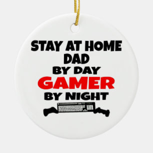 Thuis blijven wonen Dad Gamer Keramisch Ornament