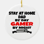Thuis blijven wonen Dad Gamer Keramisch Ornament (Achterkant)