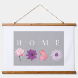Thuis Bloem- en Vlinderontwerp Hangend Wandkleed