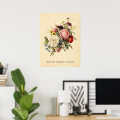 Thuis, bloemen poster Sweet Home (Thuiskantoor)