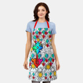 Thuis Bloemen Zonneschijn Schort (Gedragen)