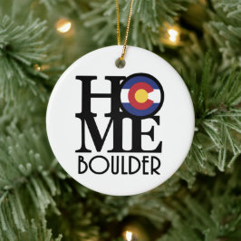 THUIS Boulder Colorado Keramisch Ornament