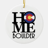 THUIS Boulder Colorado Keramisch Ornament (Voorkant)