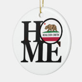 THUIS Boulder Creek CA Keramisch Ornament (Links)