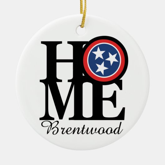 THUIS Brentwood TN Keramisch Ornament (Voorkant)