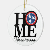 THUIS Brentwood TN Keramisch Ornament (Links)