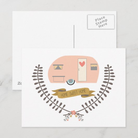 Thuis  Briefkaart van  motoraanhangwagen (Voorkant / Achterkant)