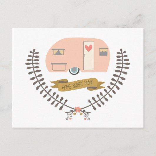 Thuis  Briefkaart van  motoraanhangwagen (Voorkant)