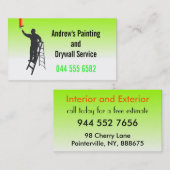 Thuis Business Custom Colorful PainService Visitekaartje (Voorkant / Achterkant)