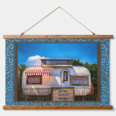 Thuis  Camper Trailer Wanddecor Thuis Sweet Hangend Wandkleed (Voorkant)