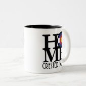 THUIS Crested Butte 11oz Tweekleurige Koffiemok (Voorkant rechts)