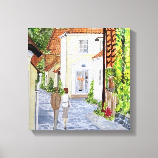 Thuis Deense stad Acrylverf Canvas Afdruk (Voorkant)