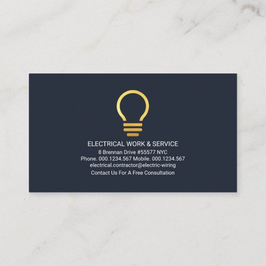 Thuis elektrische bedradingscircuit visitekaartje (Achterkant)