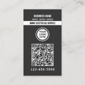 Thuis elektrische service QR-code Logo aangepast w Visitekaartje (Achterkant)
