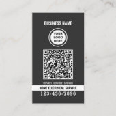 Thuis elektrische service QR-code Logo aangepast w Visitekaartje (Voorkant)