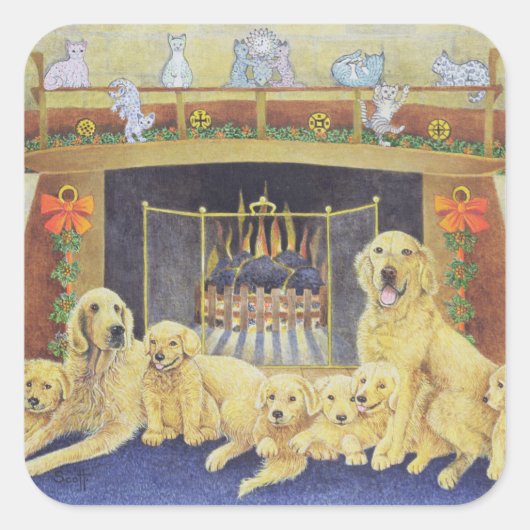 Thuis en gezondheid vierkante sticker (Voorkant)