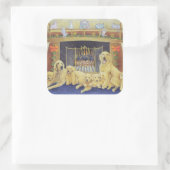 Thuis en gezondheid vierkante sticker (Tas)