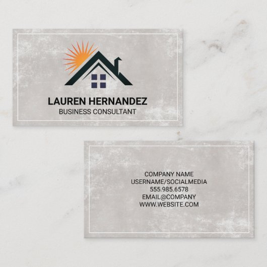 Thuis en Logo Visitekaartje (Voorkant / Achterkant)