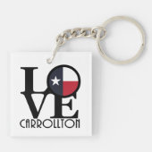 THUIS- EN LOVE-carrollton Texas Sleutelhanger (Achterkant)