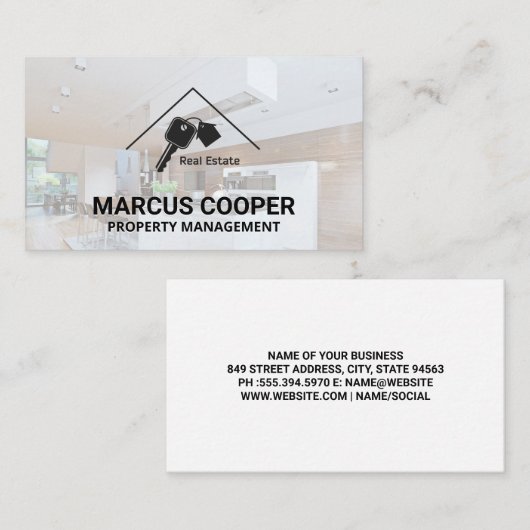Thuis en sleutels van onroerend goed | Interior Ki Visitekaartje (Voorkant / Achterkant)