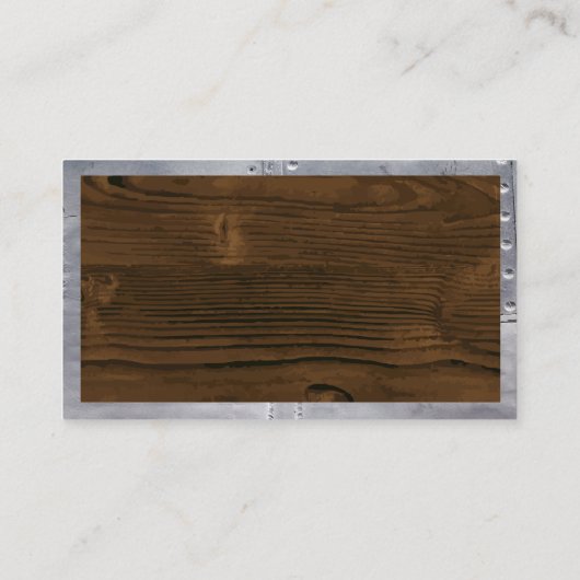 Thuis en tools | Hout en metaalrivetten Visitekaartje (Achterkant)