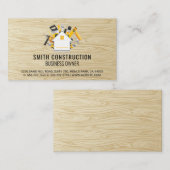 Thuis en tools | Hout Visitekaartje (Voorkant / Achterkant)