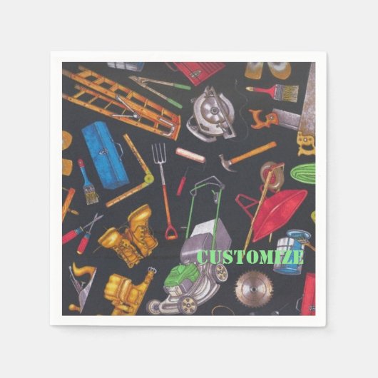 Thuis- en tuinwerktuigen Napkins Servetten (Voorkant)