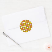 Thuis en zakelijk, heldere kleur stippen. ronde sticker (Envelop)