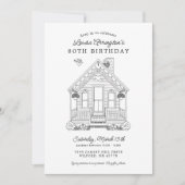 Thuis Feest 80e verjaardag Drop In Kaart (Voorkant)