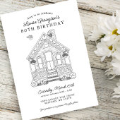 Thuis Feest 80e verjaardag Drop In Kaart