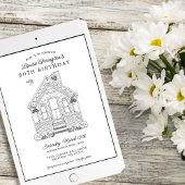 Thuis Feest 80e verjaardag Drop In Kaart