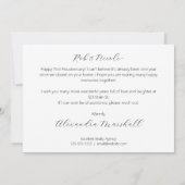 Thuis Foto Eerste Gelukkig Huisjubileum Makelaar K Kaart (Achterkant)