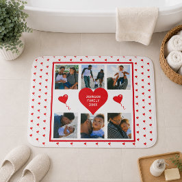Thuis Foto Persoonlijke Collage Familie Valentijn Badmat