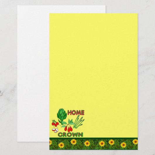 Thuis gegroeid briefpapier (Voorkant / Achterkant)