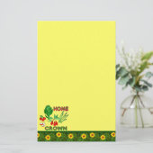 Thuis gegroeid briefpapier (Staand voorkant)