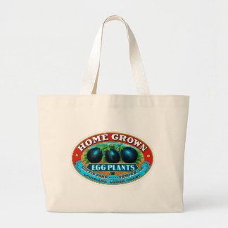 Thuis gekweekte Aubergines Boodschappentas Grote Tote Bag