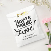 Thuis gemaakt met liefdespapiertas bedankzakje (Gezegeld)