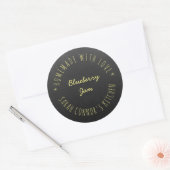 Thuis gemaakt van de liefde Blueberry JamTrendy Hi Ronde Sticker (Envelop)