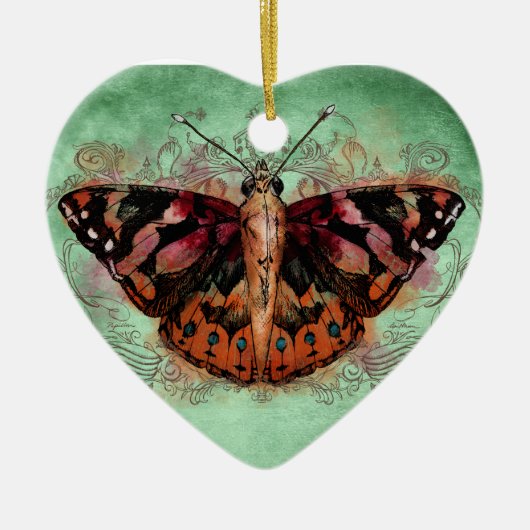 Thuis - Geschilderde dame Keramisch Ornament (Voorkant)