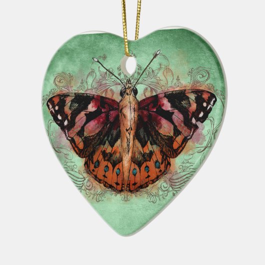 Thuis - Geschilderde dame Keramisch Ornament (Links)