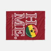 Thuis Ghana glimlachende vlag Housewarming Fleece Deken (Voorkant (Horizontaal))