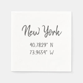 Thuis GPS-coördinaten Lengtegraad Latitude New Yor Servet