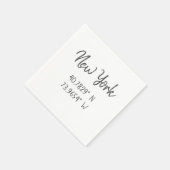 Thuis GPS-coördinaten Lengtegraad Latitude New Yor Servet (Hoek)